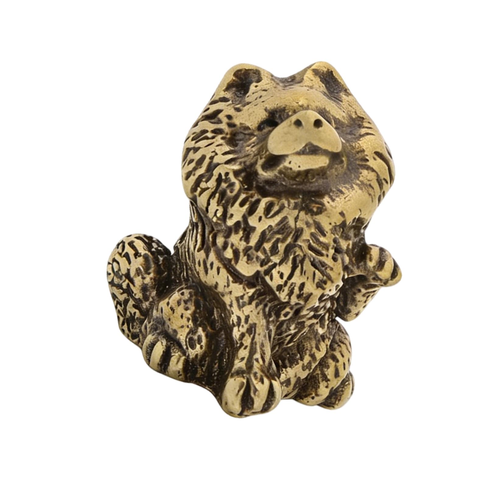 Shurhome Dog Statue Figurines Decors Sculpture Brass Animal Decorative Objects Table Centerpieces for Offices Home Decors Figurines Sculptures