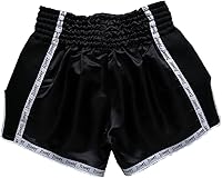Vista 2 de Fluory - Pantalones cortos de lucha para muay thai, shorts de MMA, ropa de entrenamiento para lucha en jaula, grappling, artes marciales, kickboxing