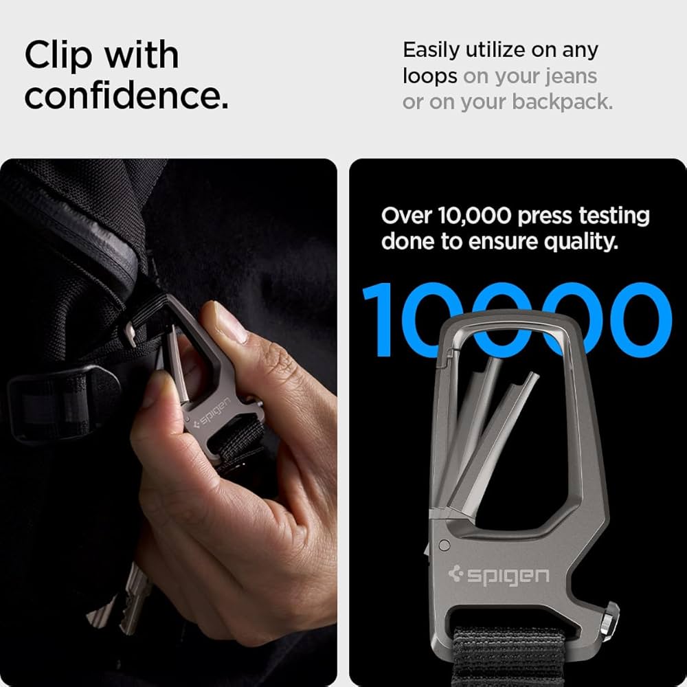 Amazon.co.jp: [Spigen] カラビナ キーホルダー 2個入 リング