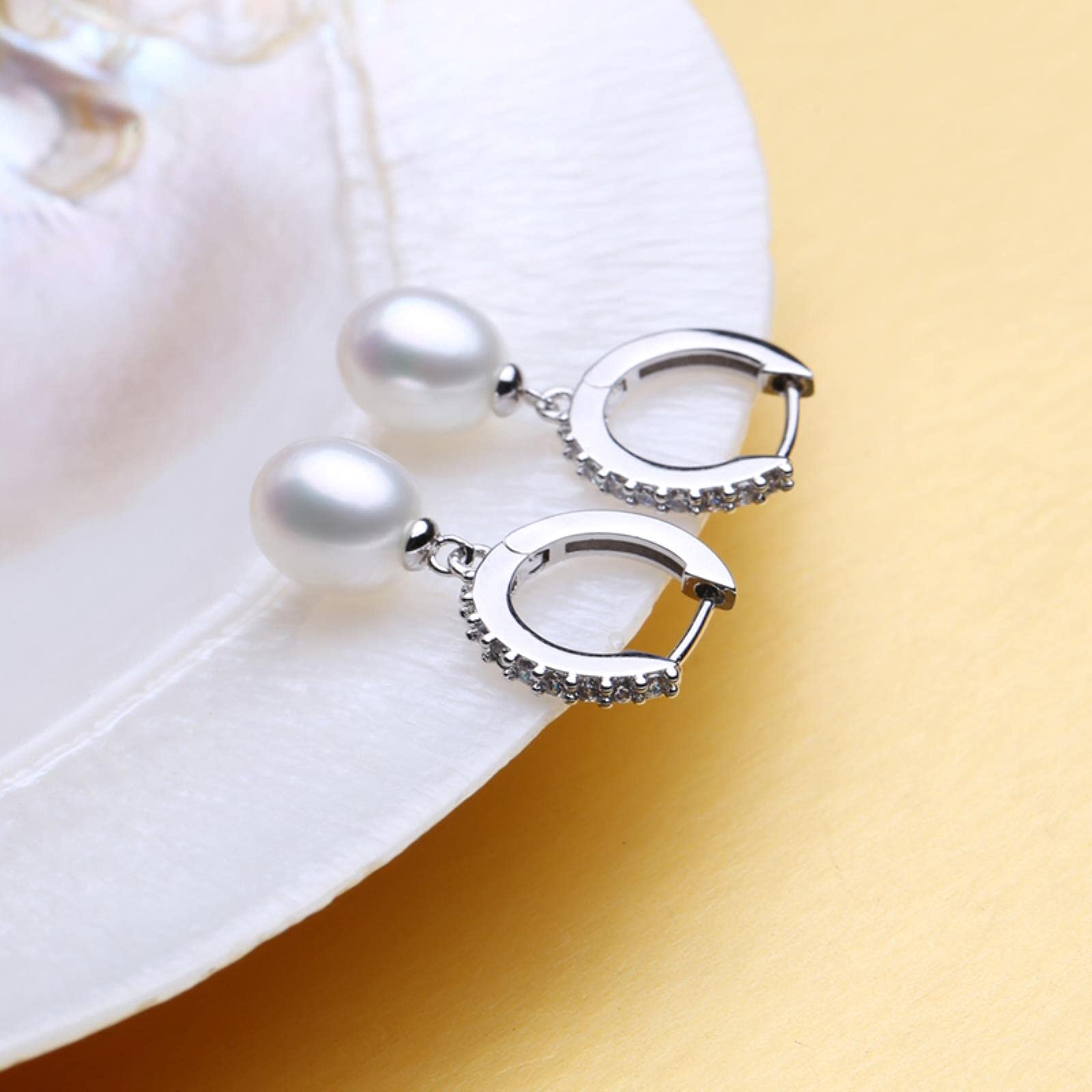 LOKILOKI Joyas De Perlas Collares Y Colgantes De Perlas Naturales Collar Bohemio De Plata Esterlina para Mujer Colgante Redondo Femenino