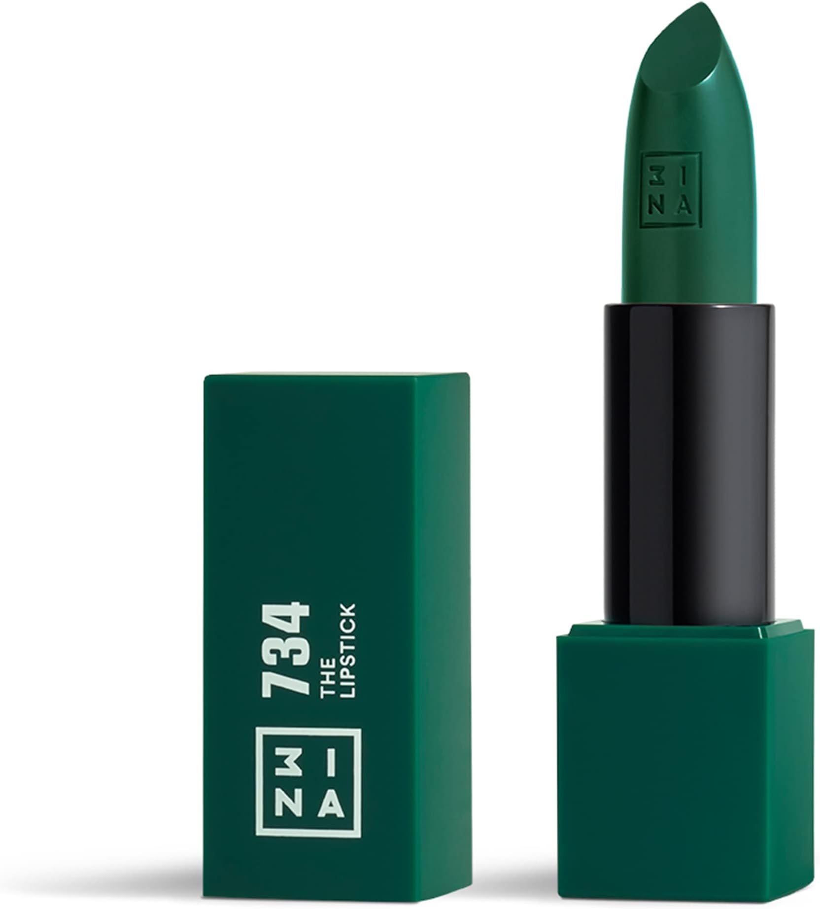 – 3INA MAKEUP - The Lipstick 734- Green Lipstick with Vitamin E & Shea Butter - Long Lasting Matte Creamy Lip Colour