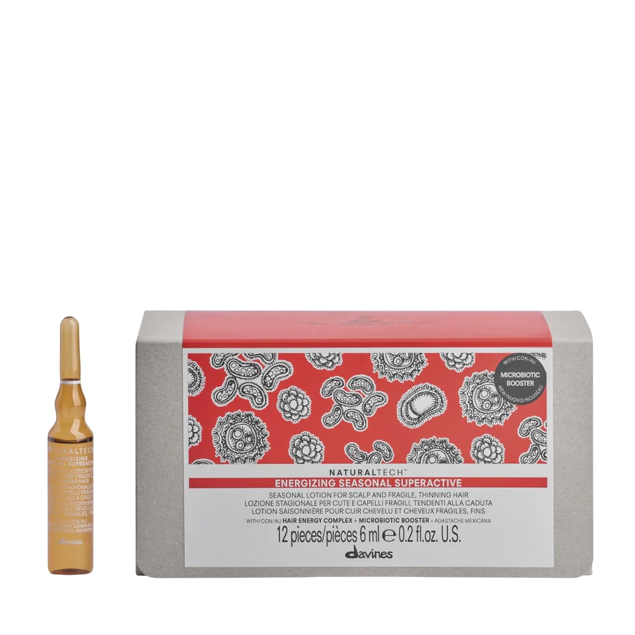 Davines Trattamento Energizzante per Capelli Stagionale 12 x 6 ml per Unisex Adulto