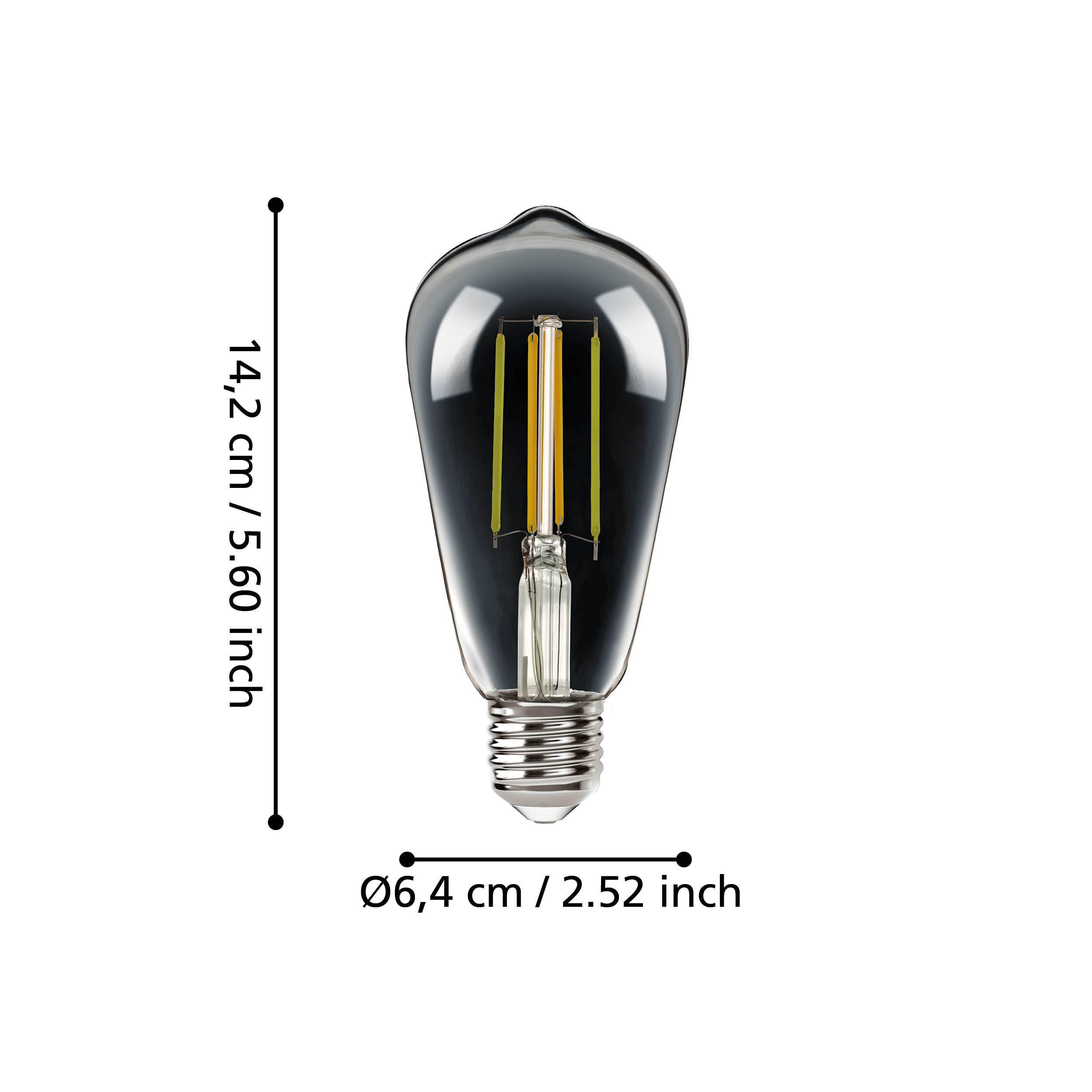 Eglo Connect.z Smart Home E27 LED Filament Light Bulb, ST64, ZigBee, app and Voice Control, dimmable - Image 2