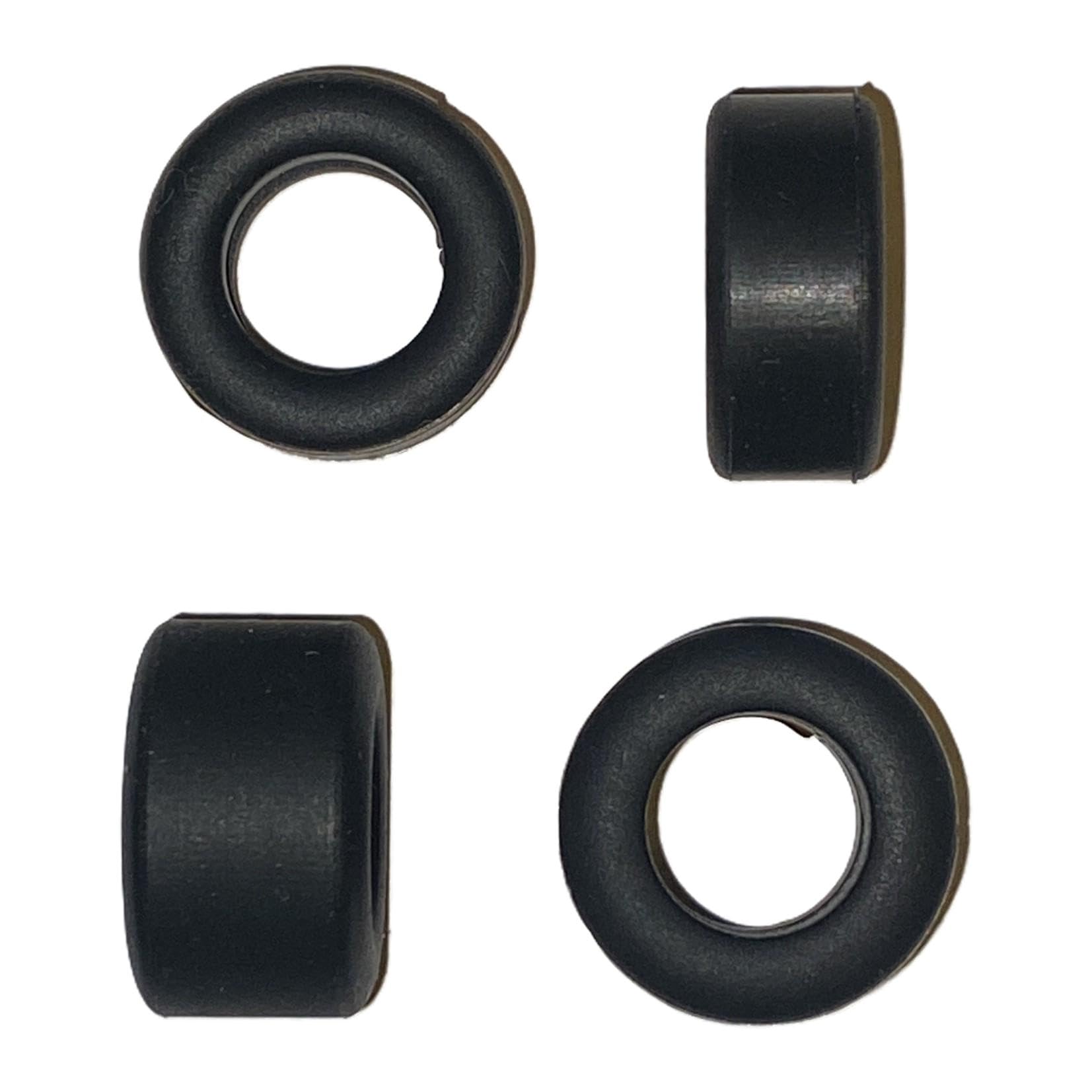 SSC 2 Front & 2 Rear J Type Tyres for Slot Cars, 9mm Wide Super Grip Tyres, Replacement Tyres Compatible for Indy Modern F1 Cars, Spare Tyres for Scalextric Slot Cars, Slot Car Accessories — image 1