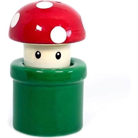 Super Mario Bros. Red Mushroom & Warp Pipe Salt & Pepper Shakers | Classic Retro Video Game Style Kitchen Decor Collectibles | Set Of 2 Shakers