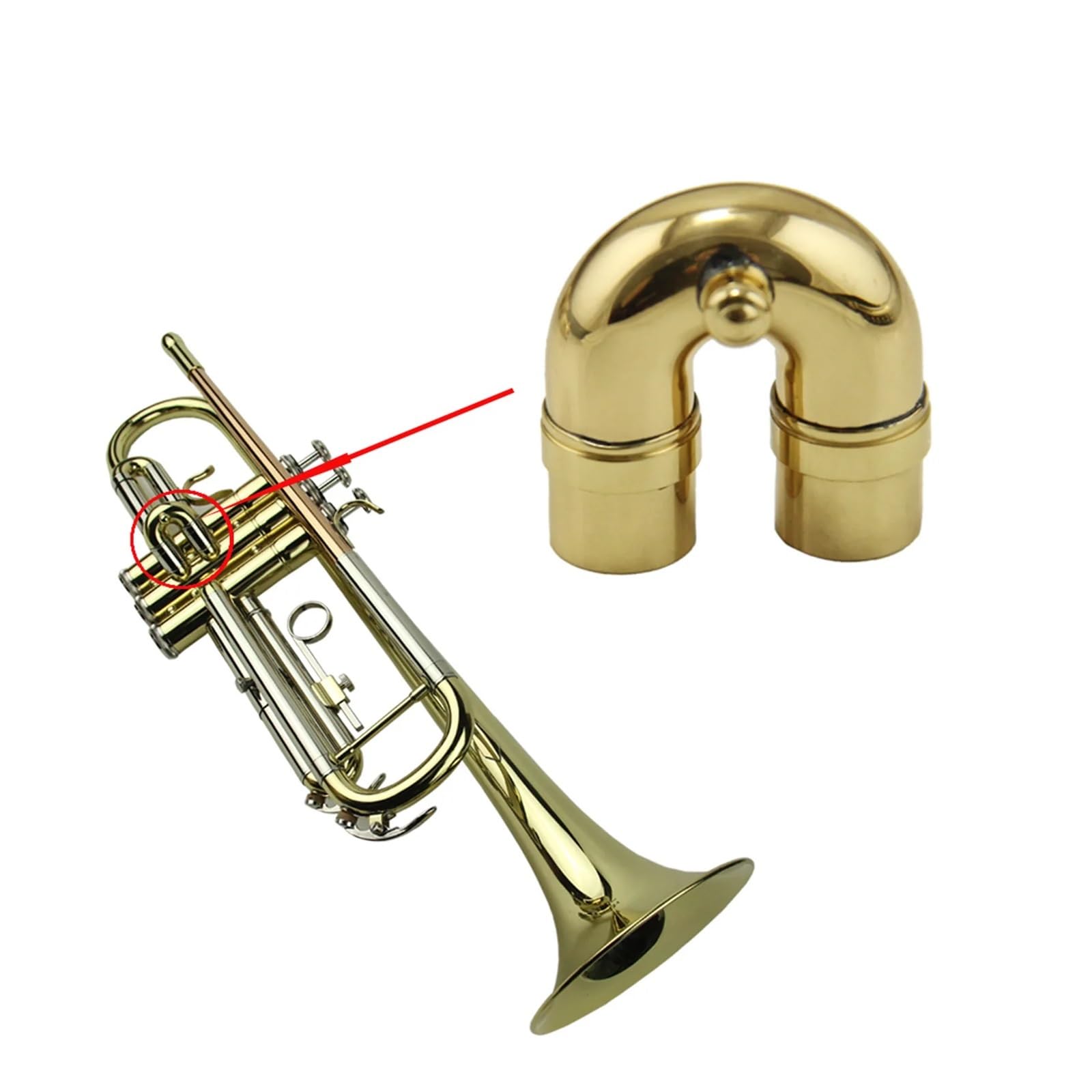 1 o 5 uds. De codo pequeño for un accesorio de reparación de instrumentos de trompeta(5 pcs)