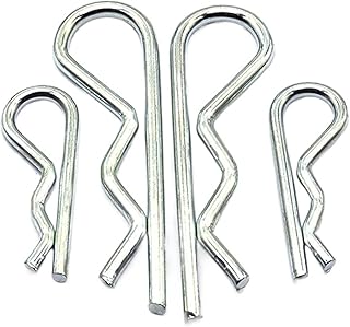 ELSAIL 1~40Pcs Spring Steel B-type Pin R-type Pin Cotter Pin Wave Circlip Card Pin Hairpin Pin Bolt 304 Stainless Steel/galvanized Pin (Color : 304 stainless steel, Size : M x L)