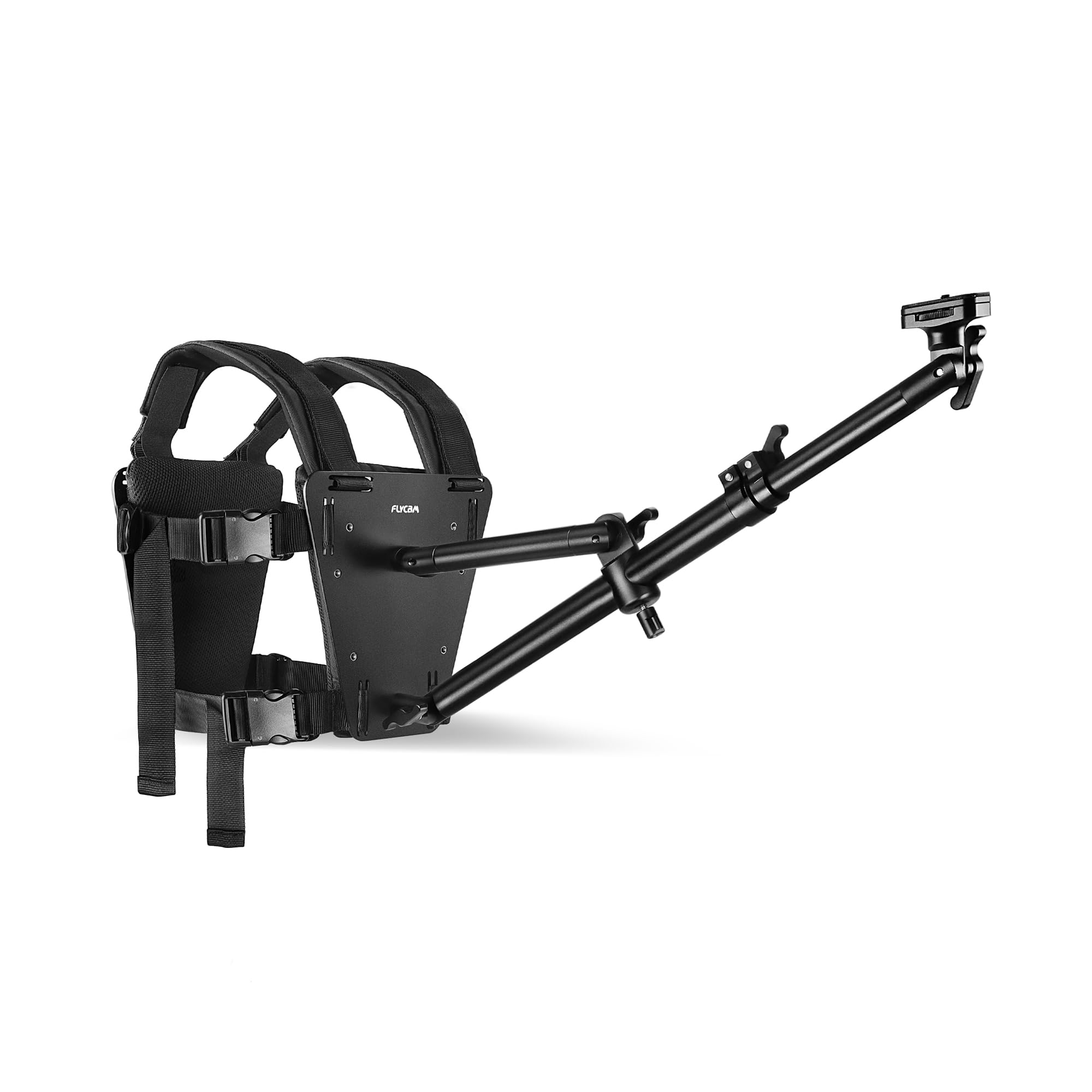 FLYCAM Arnés de montaje para cámara DSLR Camvest manos libres, 1,3 kg | Poste telescópico de 3 pies con inclinación de cabeza de bola de 180° para ángulos de disparo POV o tercera persona
