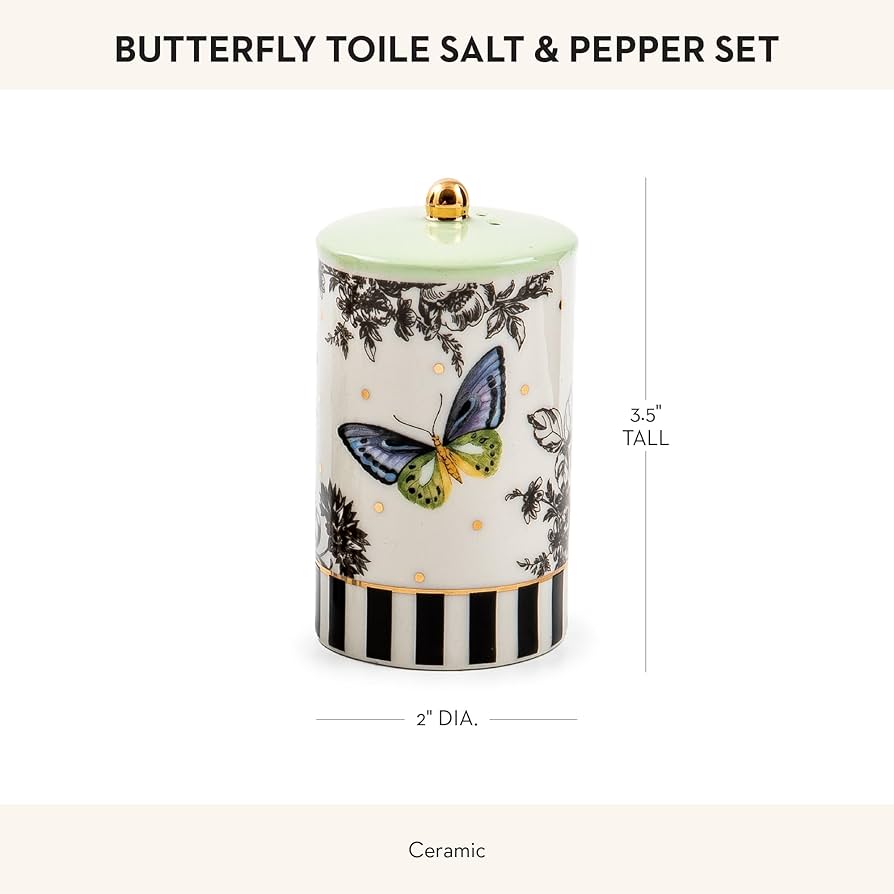 Amazon.com: MACKENZIE-CHILDS Farmhouse Salt and Pepper Shaker Set