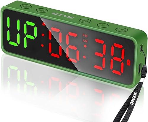 Miniatura 8 de Reloj Temporizador de Gimnasio Pequeño Cronómetro Magnético Temporizador de Intervalos de Entrenamiento, Pantalla Digital LED Grande, Accesorios