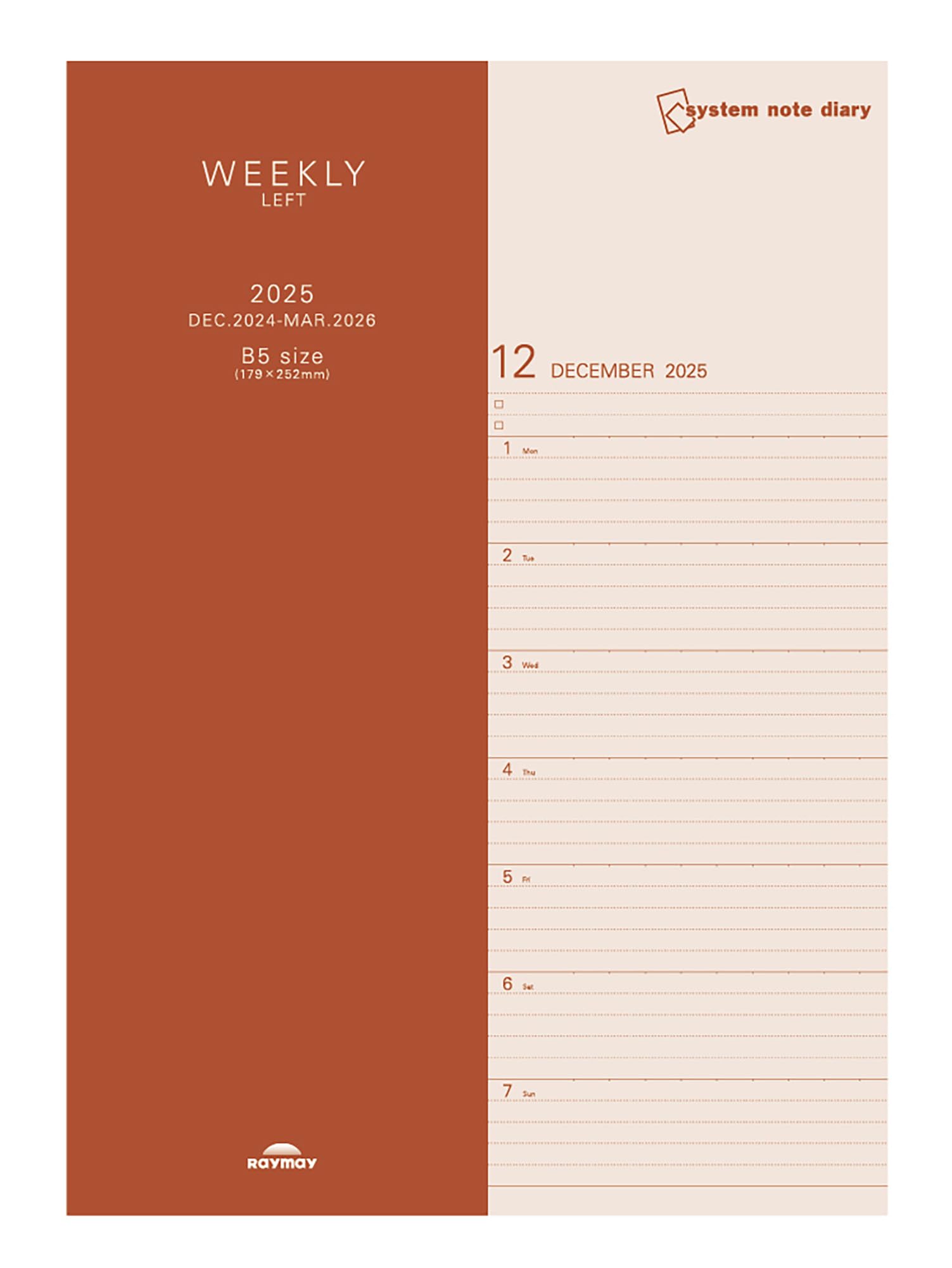 Amazon.co.jp: レイメイ藤井 手帳 2025年 スケジュール帳 システム