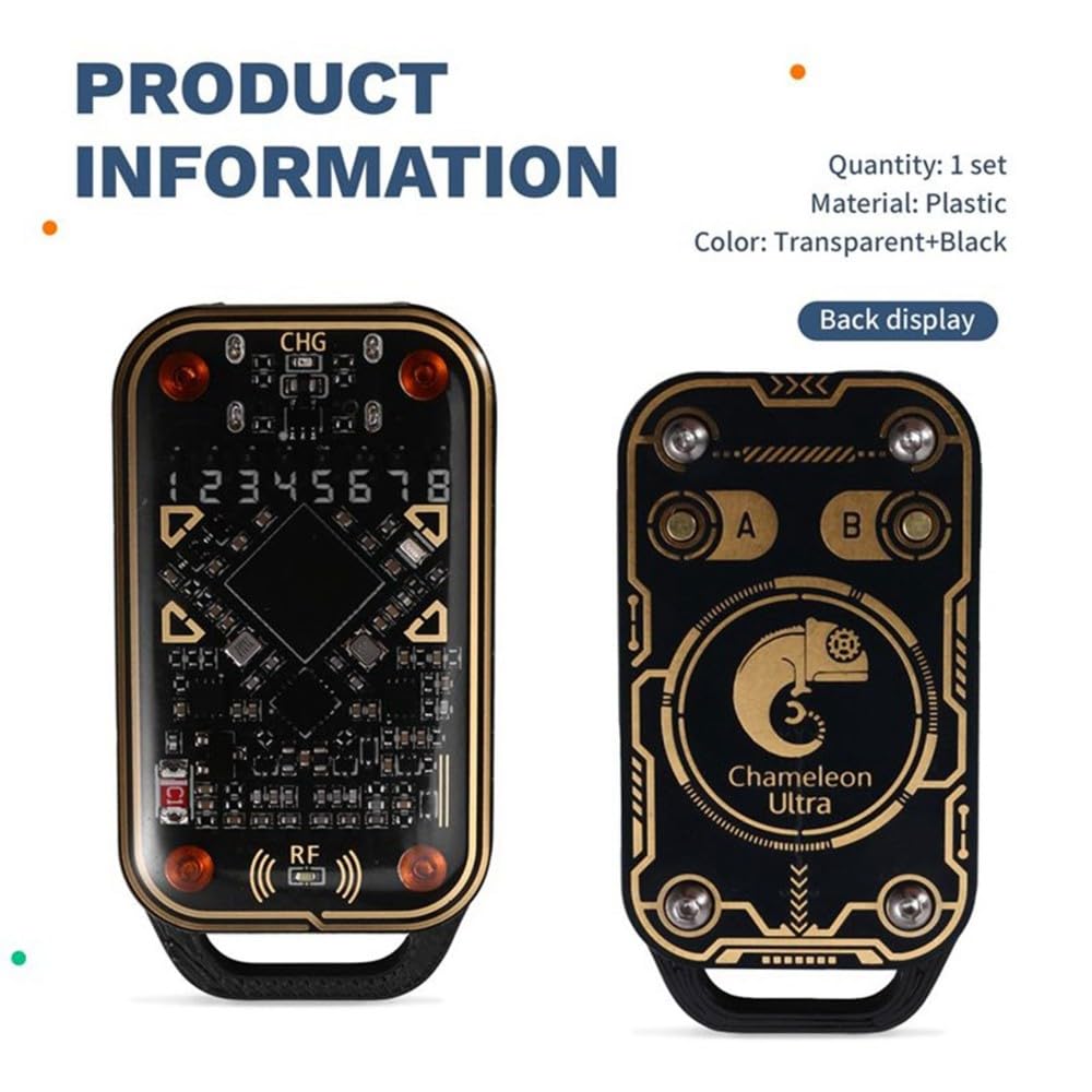 Chameleon Ultra V3.0 RFID Smartcard-Emulator 125K 13,56 MHz ID IC Tag Kopierer NFC Lese- und Schreibfunktion + 8 Stück UID CUID Schlüsselanhängerkarten