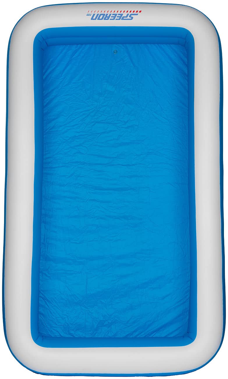 Speeron Riesen Pool aufblasbar: Aufblasbares Jumbo-Planschbecken, 305 x 183 x 51 cm, blau-weiß (Schwimmingpool aufblasbar, Family-Pool, Schwimmbad)