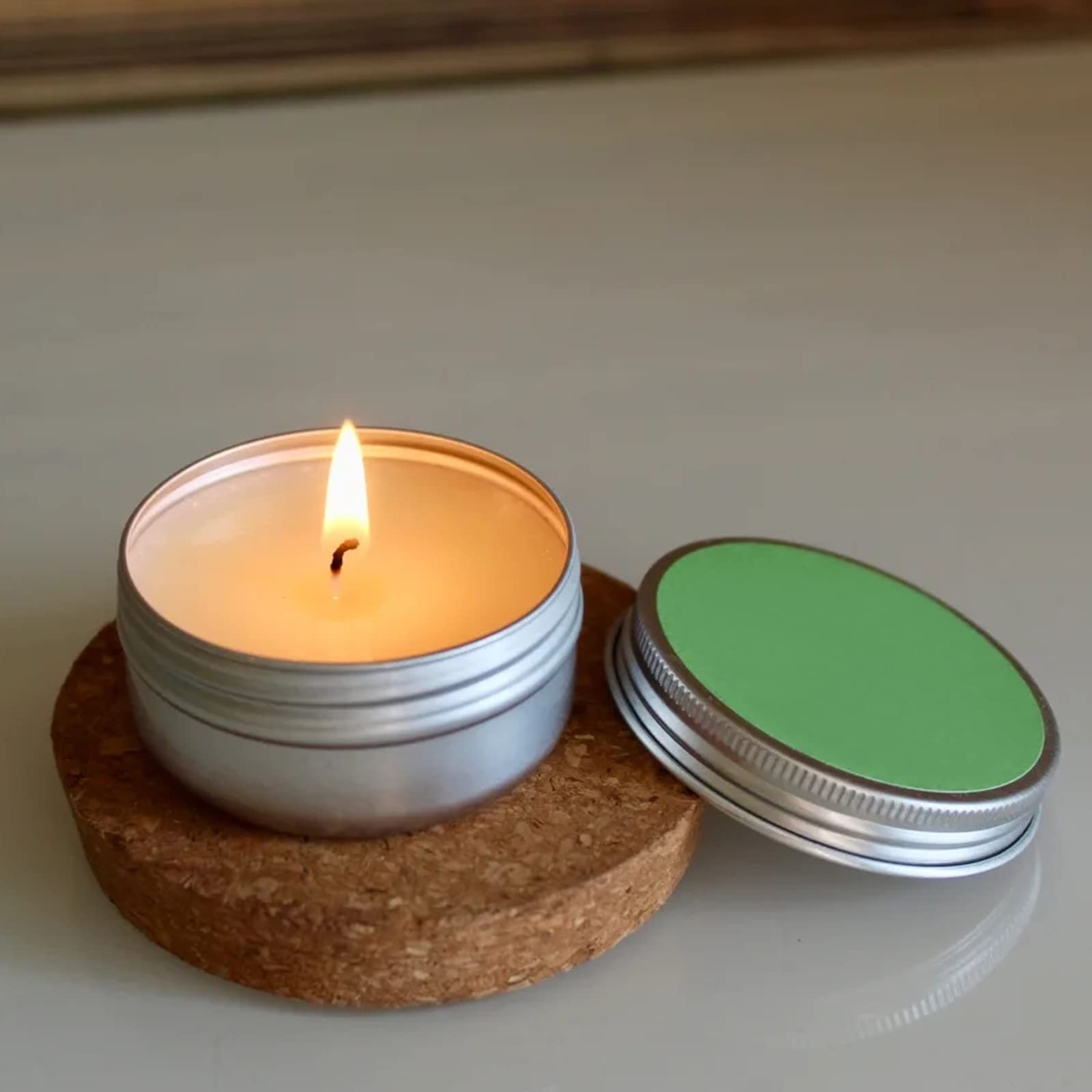MUKLEI 48 barattoli di alluminio con coperchio, in latta rotonda in metallo, per balsamo per le labbra, 15 ml, per lozioni, crema, campioni, balsamo per le labbra