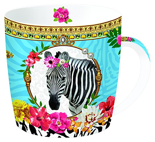 R2S 217faze Fancy Mug Box Zebra Metal/Ceramic 13 x 13 x 10 cm Multi-Coloured