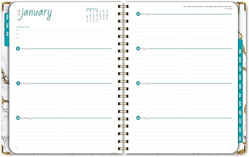 Miniatura 6 de Agenda 2024 de tapa dura (noviembre de 2023 a diciembre de 2024) Agenda diaria, semanal, mensual y anual de 8.5 x 11 pulgadas. Marcador, carpeta de