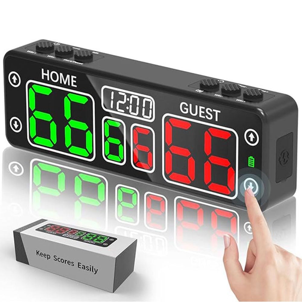 Lavagna elettronica a LED con pulsanti touch, ricaricabile fino a 24 ore, per pallacanestro, rugby, in plastica ABS, portatile
