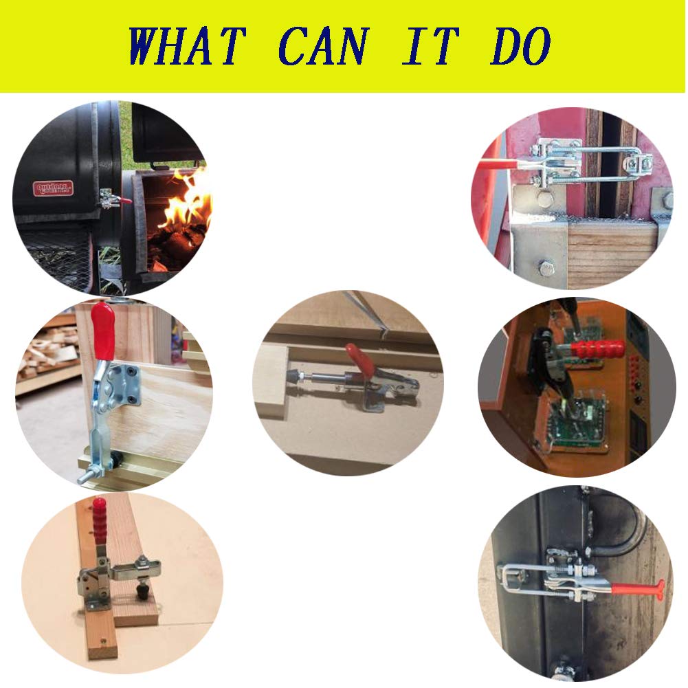 Buy MIKMAYTOO Hold Down Toggle Clamps Vertical, 50Kg/ 110Lbs Holding