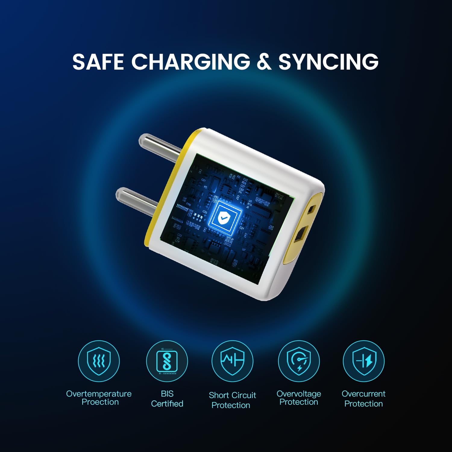 DeperAI 25W 2-in-1 Fast Charger[MFi-Certified], Compatible with iPhone, Samsung, Oppo, Vivo, iPad, and Others, Wall Adapter GaN III PD3.0 Charger, Supports UFCS(Yellow) — Amazon image 3
