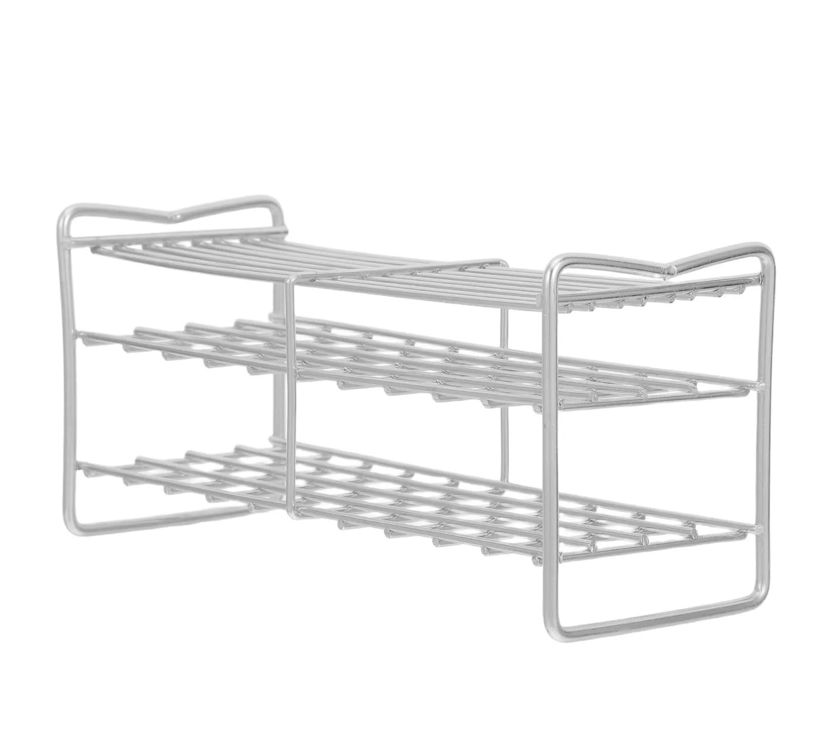 Reagenzglasgestell aus Edelstahl, 40 Löcher | Organizer und Trockengestell for Zentrifugenröhrchen und -fläschchen