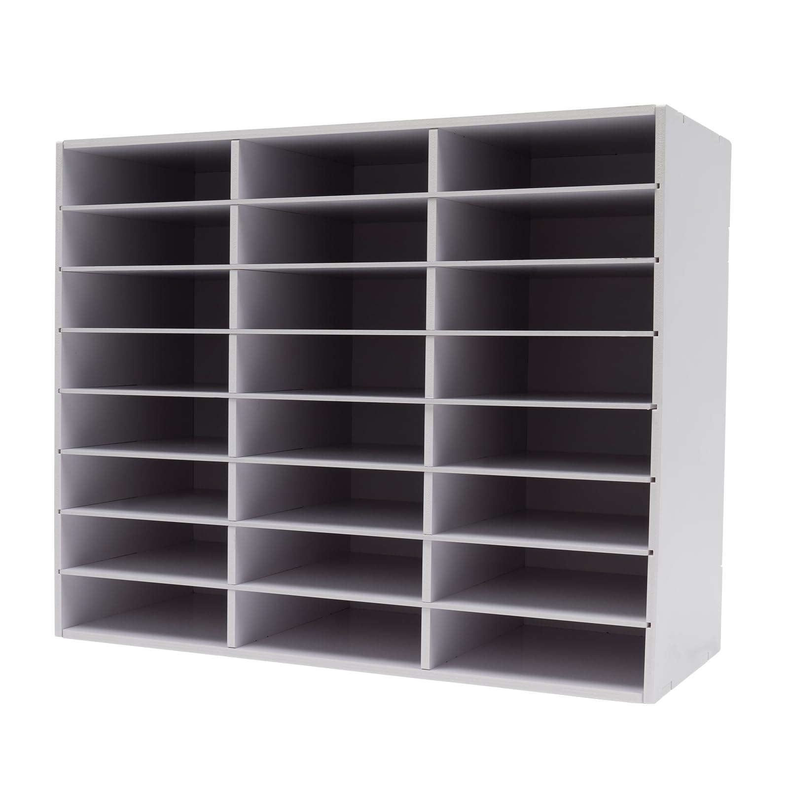 24 scomparti, formato A4, organizer da scrivania, portadocumenti, portariviste, portariviste, carta, organizzatore per riviste, bianco