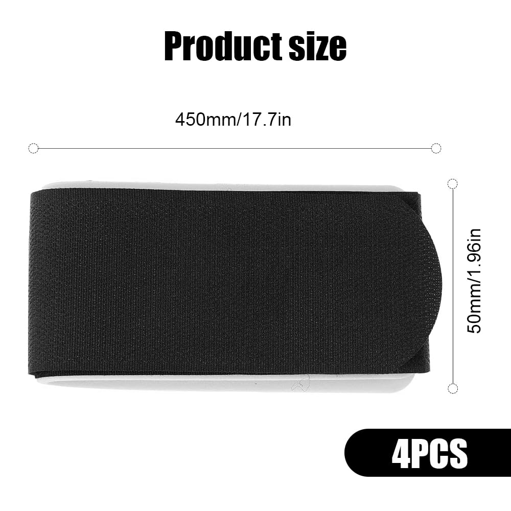 Correas de Esquí Ajustables, 4 Piezas Ski Straps, Bandas de Fijación para Esquís, Snowboard y Bastones