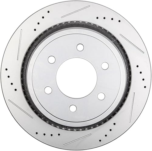 Miniatura 2 de SCITOO Rotores de disco ventilados traseros de 13.7 pulgadas + pastillas de freno de cerámica de repuesto para Ford F-150 2012-2020 solo