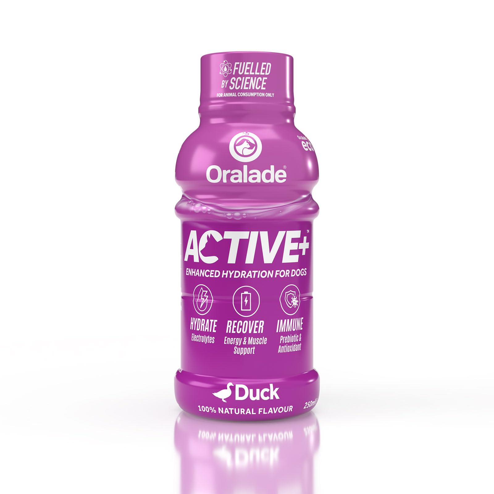 Oralade - Active for Pets, Duck Flavour - Advanced Electrolyte Drink - Glycine and L-carnitine for Muscle Strength and Recovery - Quick Absorbing Isotonic Formula - 250ml — image 1