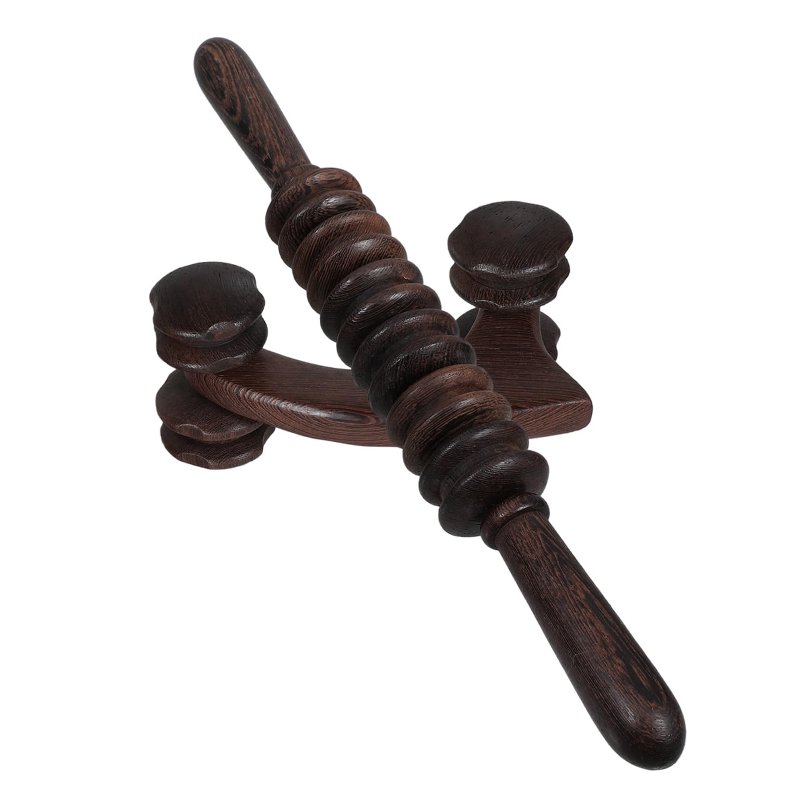 Juego de 2 Rodillos de Madera para Masaje Corporal de Madera
