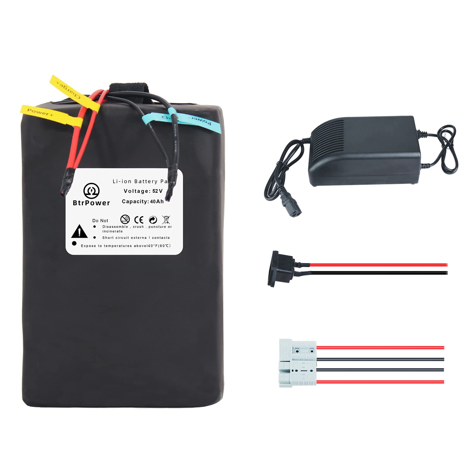 52V Ebike Battery 52V 16Ah 30Ah 40Ah Lithium Battery for 750W 1000W 1500W 2000W Motor,Scooter Tricyc