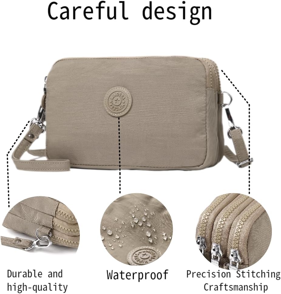 Stylish Nylon Small Crossbody Bag Handbag for Women Lightweight Mini Purse - Image 6