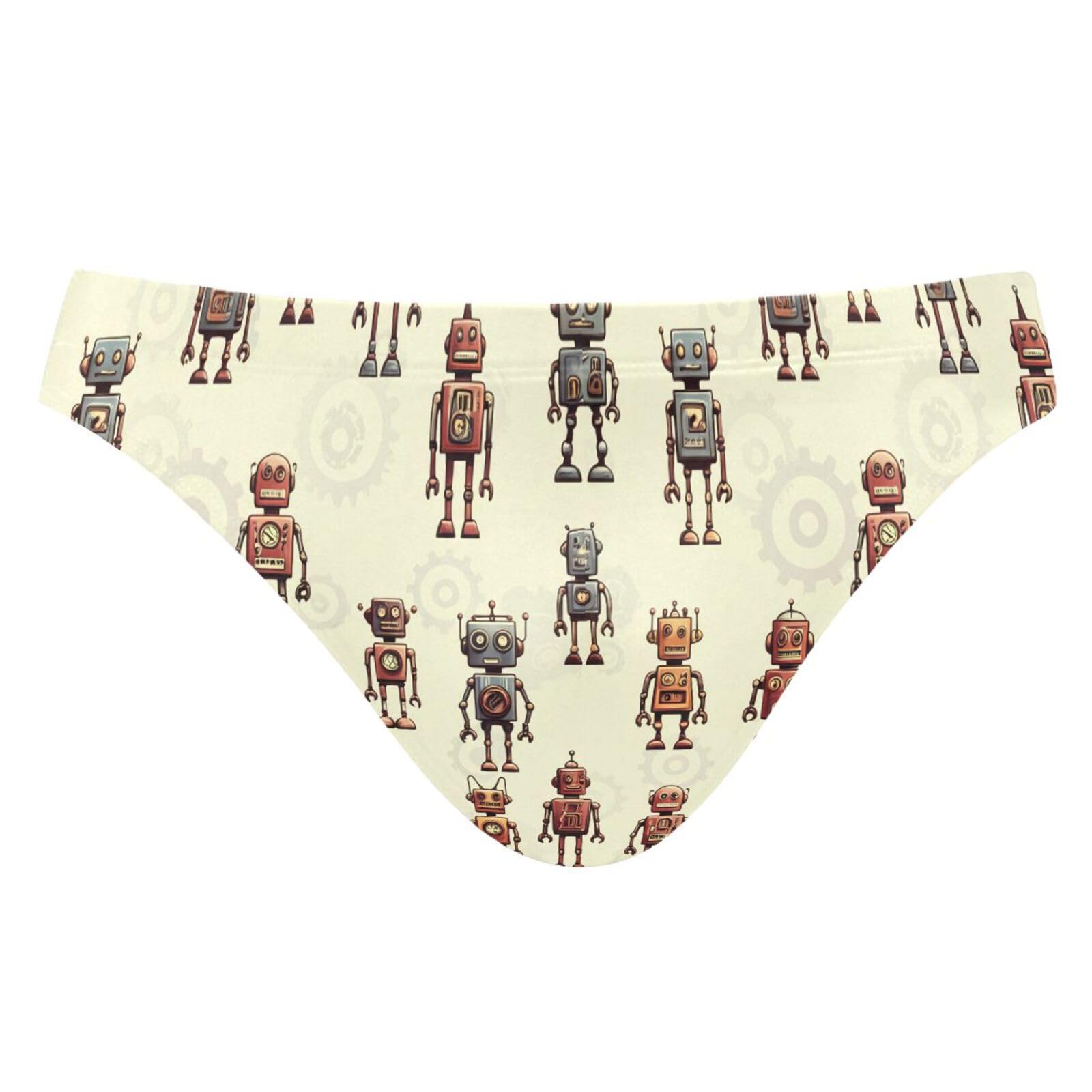 UMIRIKO Mens Robots Swim Briefs Bikini Swimwear Bathing Suit XL 202c1625