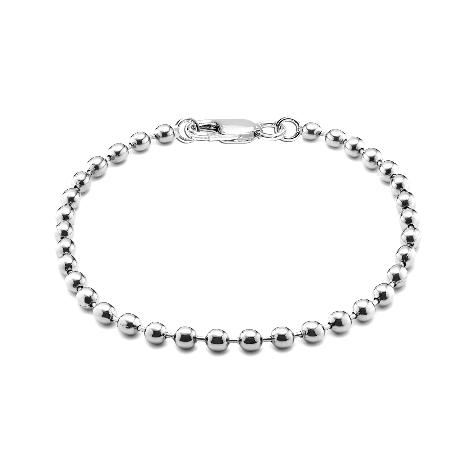 LeCalla 925 Sterling Silver BIS Hallmarked Italian Ball Chain Bracelet for Women 8 Inches (B0B3HG9P85) Amazon Price History, Amazon Price Tracker