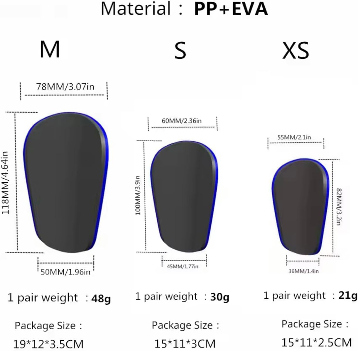 Generic Soccer shin Guards (Pads), White and Black