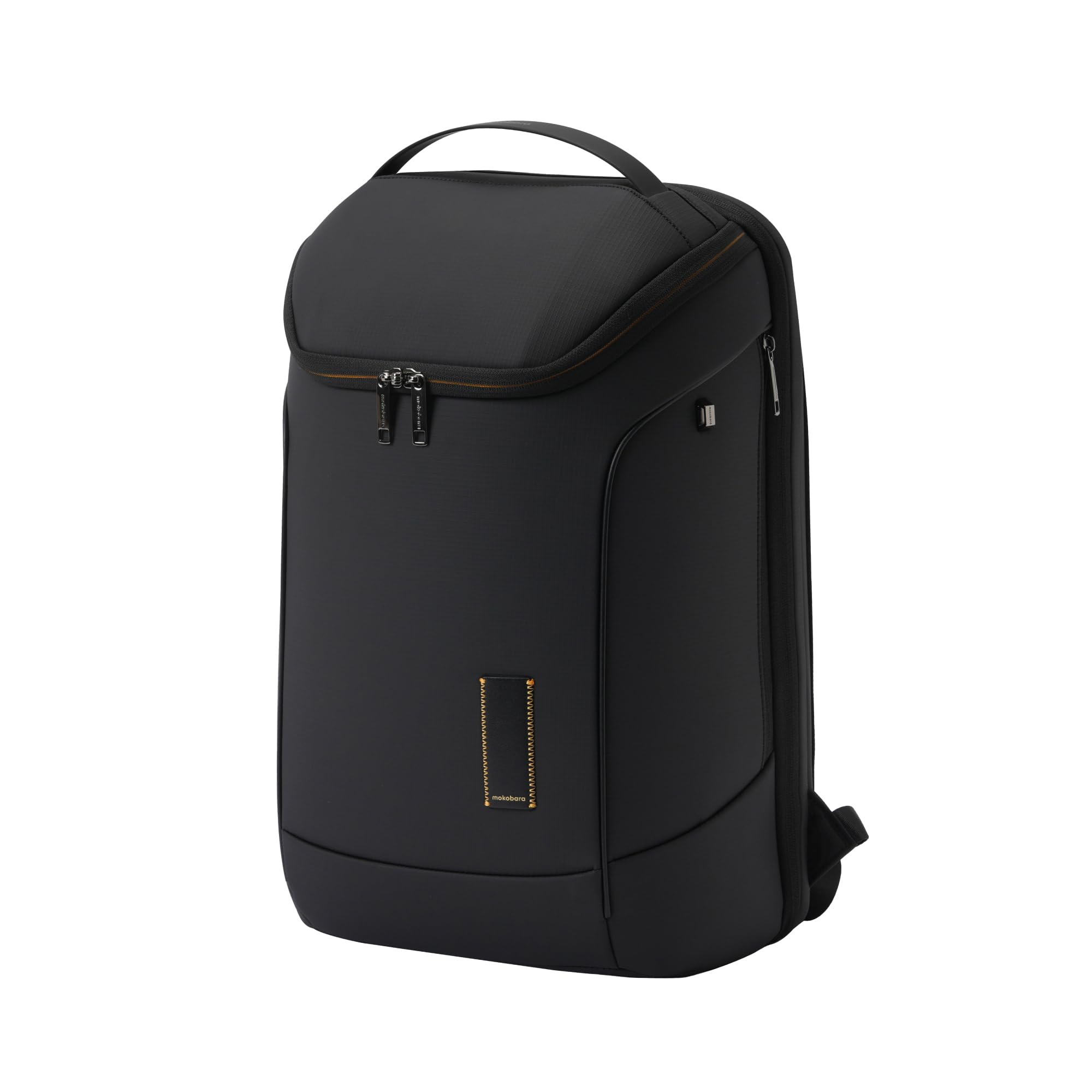 MOKOBARA Transit Z 30L Laptop Backpack 15.6 Inch Office Travel Bag Black | Waterproof Polyester Solid Rucksack Tech Slot Large Bucket Scratch Proof Comfortable Padded Straps Luggage Strap Men Women