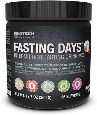 INNOTECH Nutrition: Fasting Days Intermittent Fasting Drink Mix - Raspberry Lime - 360 g with 42 Essential Ingredients