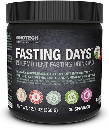 INNOTECH Nutrition Mezcla de bebida de ayuno intermitente para días de ayuno - Lima frambuesa - 12.70 oz con 42 ingredientes esenciales