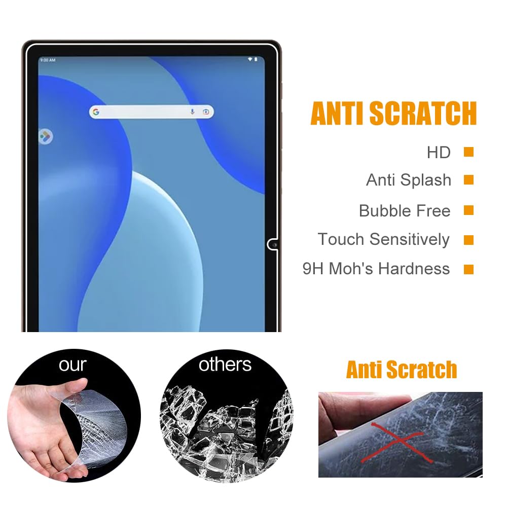 [2 sztuki] Ochraniacz ekranu ze szkła hartowanego do tabletu Onn 26.4 cm Pro 2023 (model 100110603) 10,4-calowy tablet z 2,5D 9H HD bez pęcherzyków powietrza, przezroczyste, ultracienkie szkło