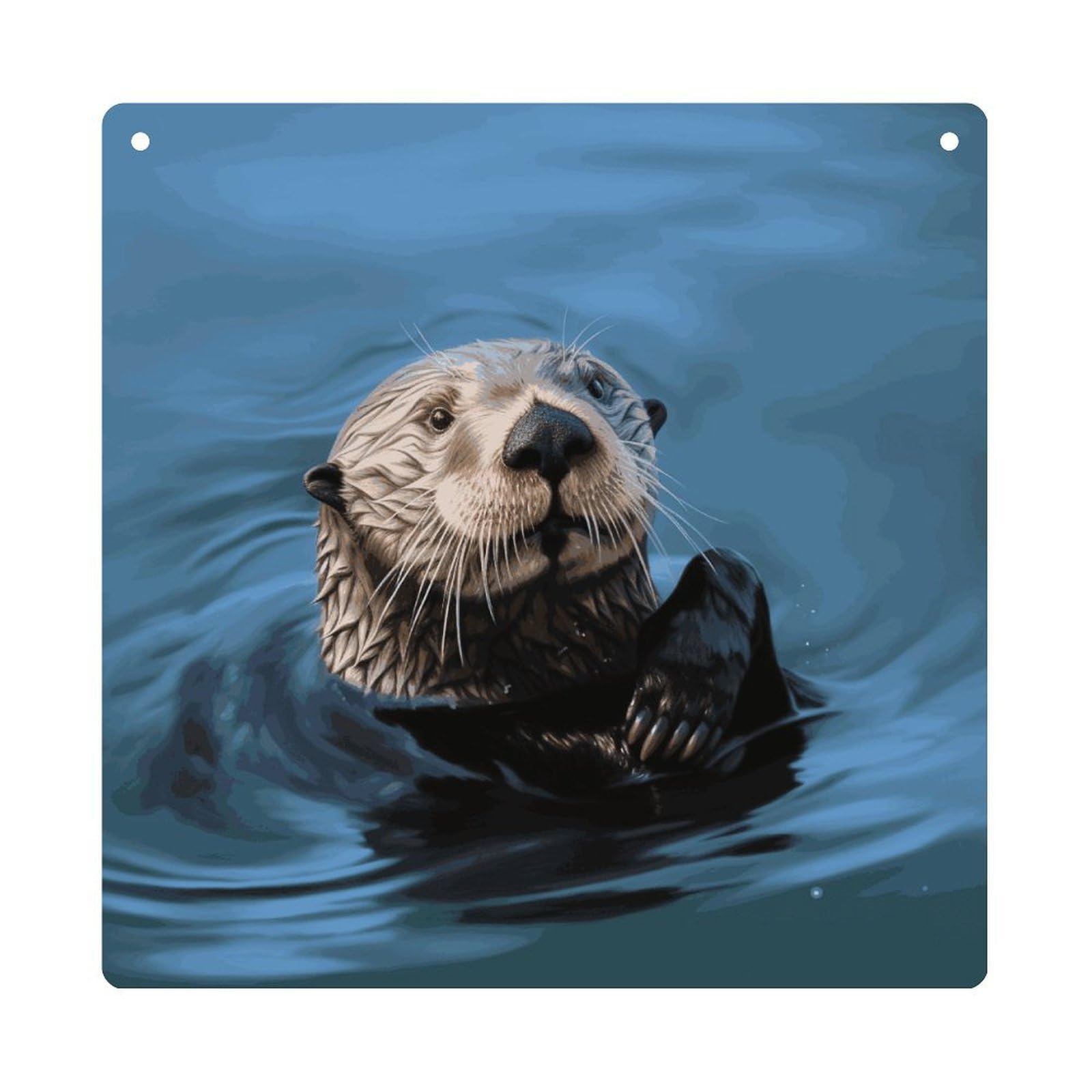 Adfgyerh Style Sea Otter(1) Hanging Ornaments Window Hanging Modern Acrylic Decor For Living Room Bedroom Dining Room Hallway Office Wall Decor, 8X8 In