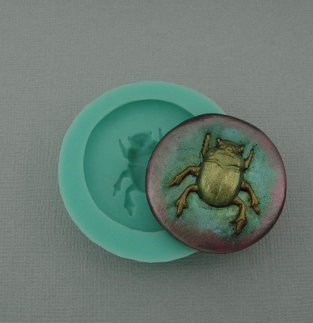 Findings Stop Brand Silicone Mold Flexible Silicon Mold Flexible Cameo Beetle, Jewelry, Resin, Scrapbooking, Polymer Clay.