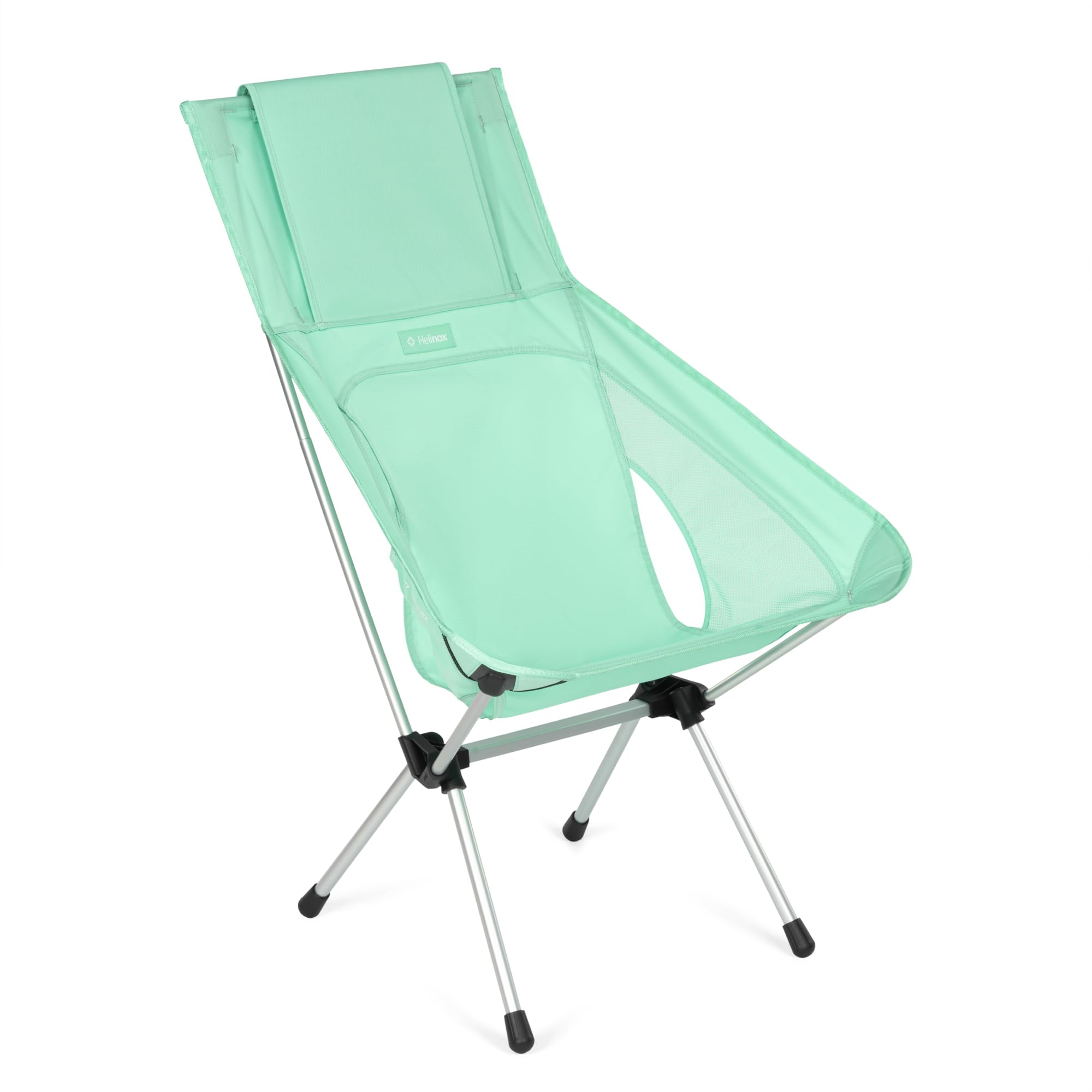 Helinox Sunset Chair (re), Packable Outdoor Furniture, Summer Vacation Holiday Seat, Foldable, Lightweight High-Back Comfort, Sustainable Eco-Friendly Materials Weighing 3.66 lbs(1.6 kg), Biscay Green