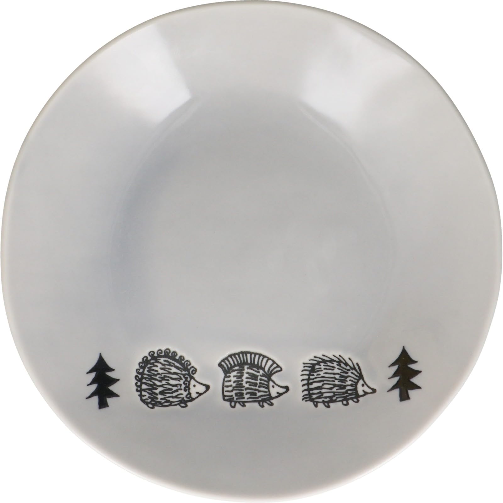 Lisa Larson Plate Plate, 7.5 inches (19 cm), Stroll, Gray, Made in Japan