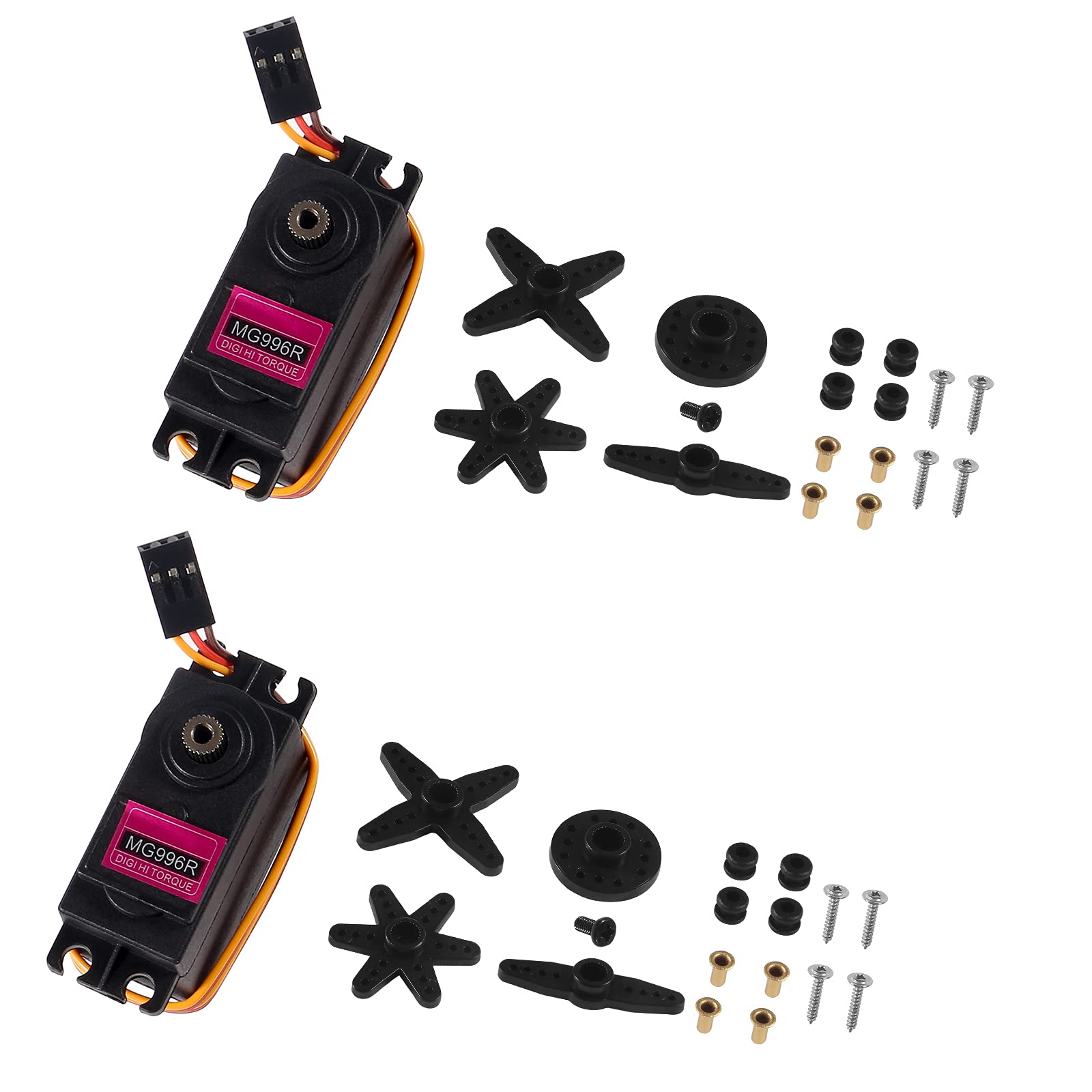 Buy AEDIKO 2pcs MG996R Servo Motor Control 180 Angle Metal Gear Servo