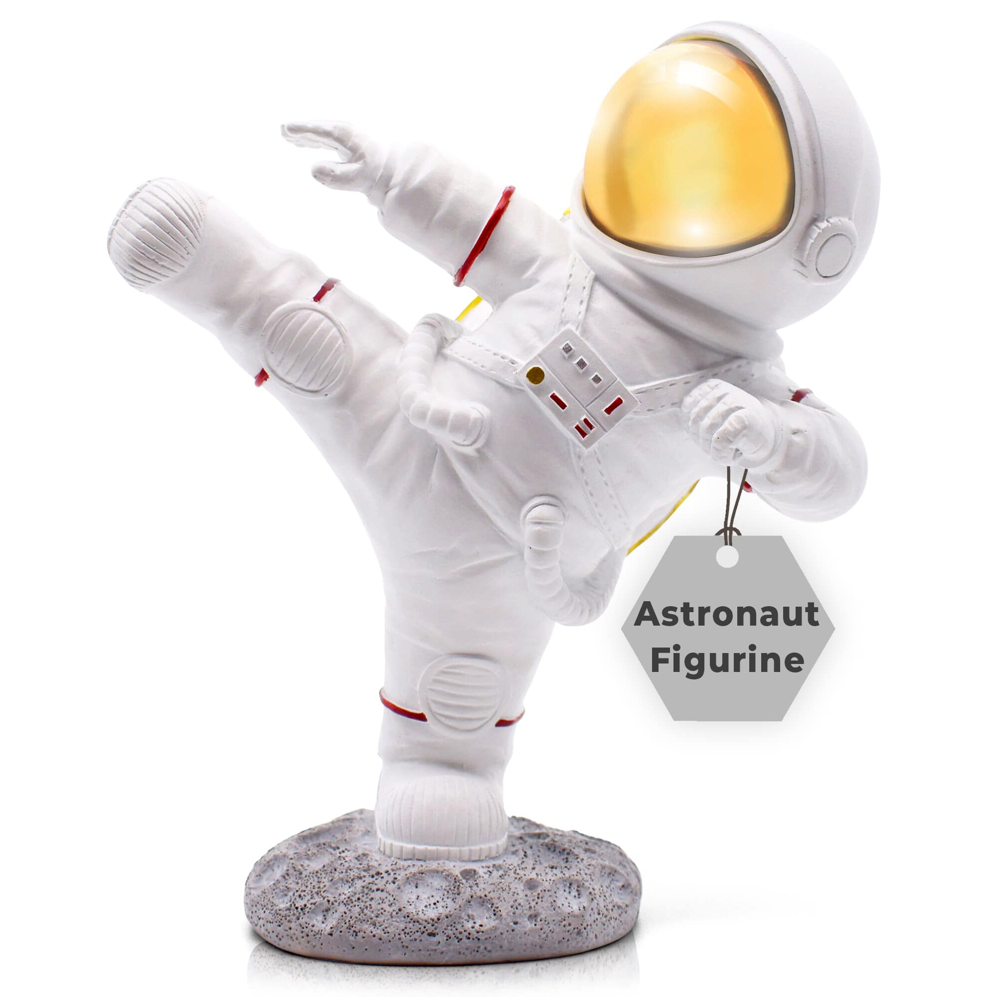 月ロケットと宇宙飛行士の置物　金属製　作家もの Amazon.co.jp: 彫刻の卓上像 現代彫刻像工芸品家族、現代宇宙