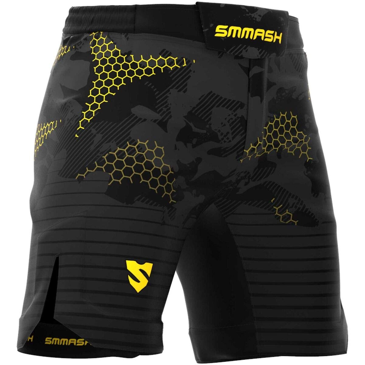 SMMASH Pantalones Cortos Hombre para Artes Marciales Kickboxing Boxeo Muay Thai Deportivos De Combate Choker