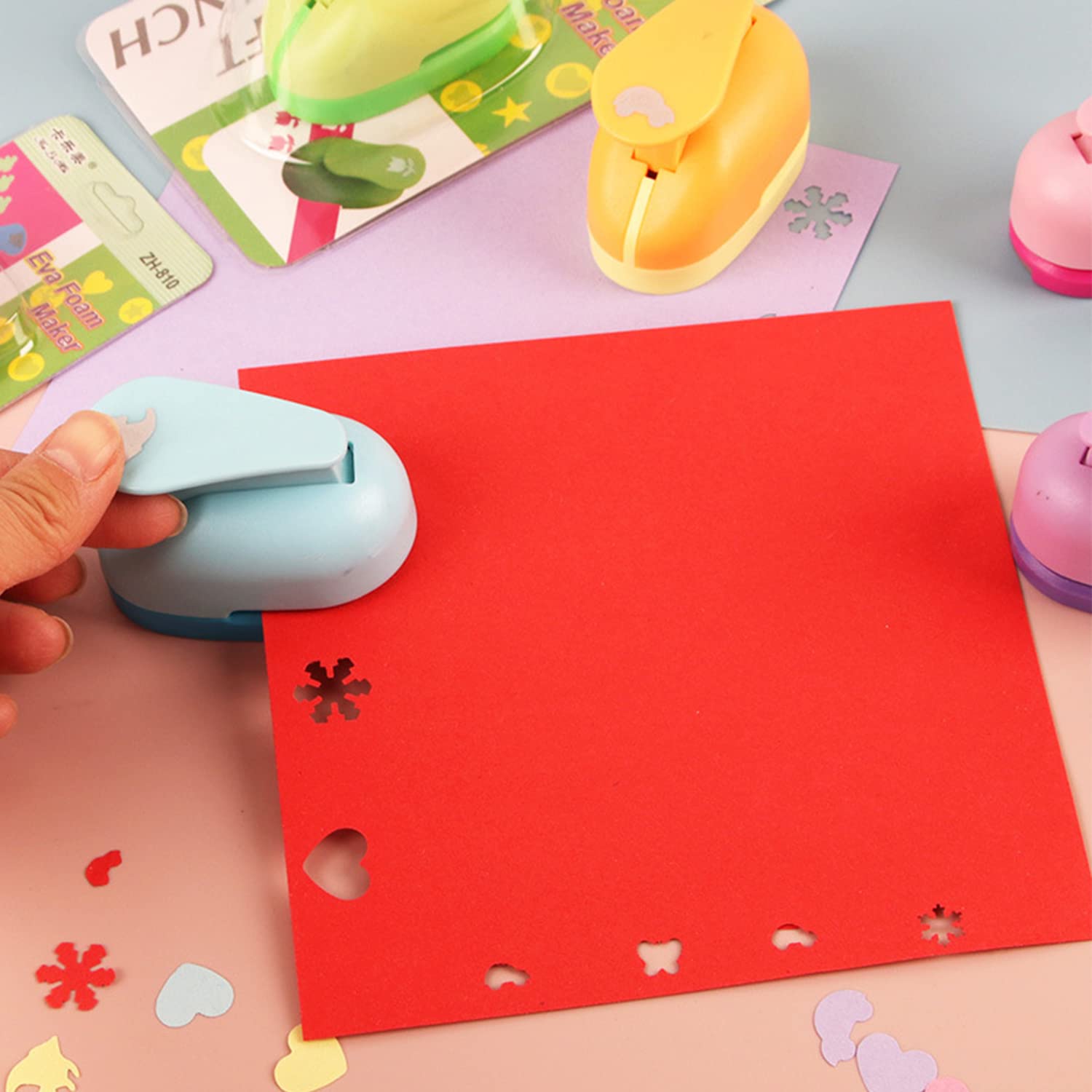 Amazon.co.jp: クラフトパンチ 6個 穴あけパンチ 型抜き クラフト 穴