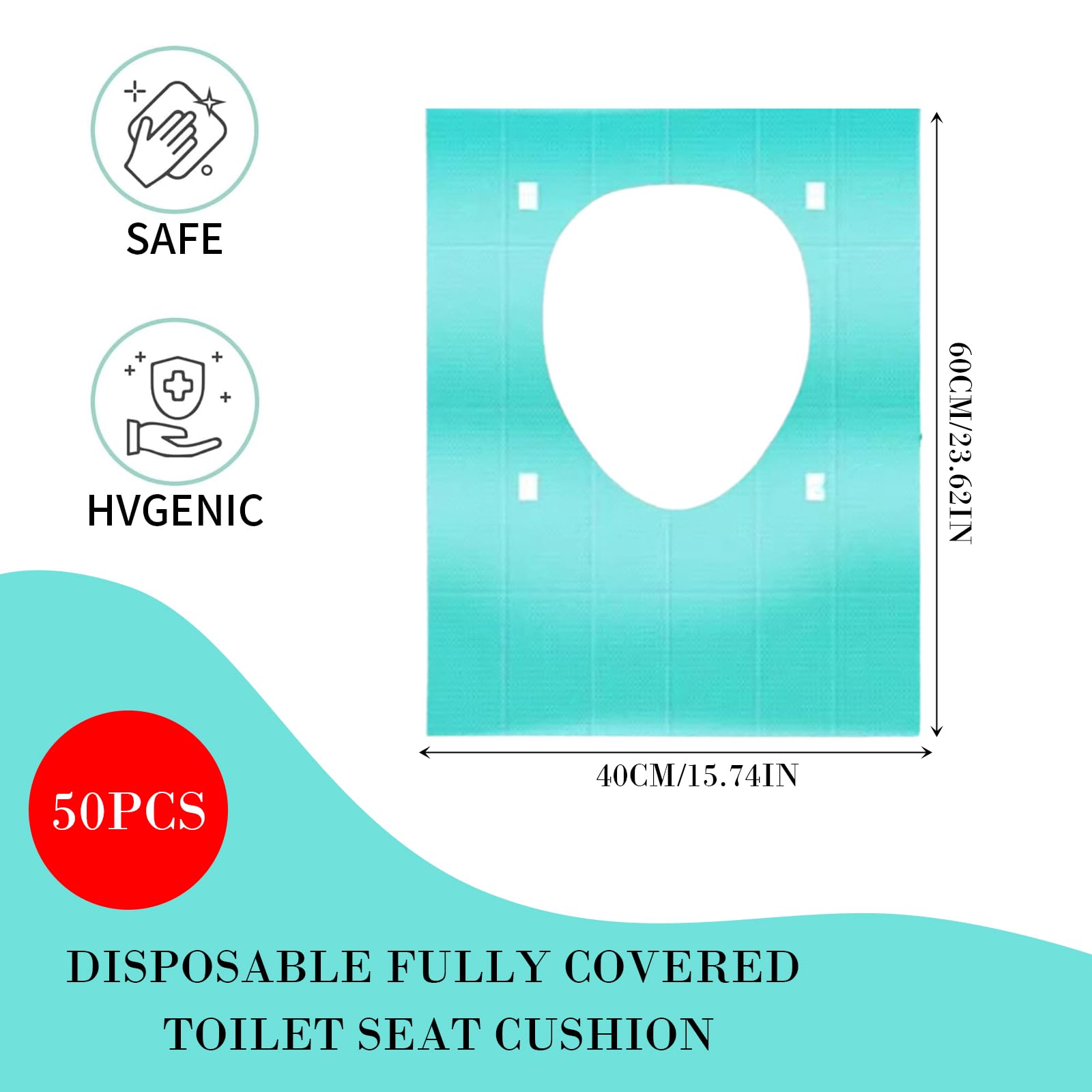 Copri Water WC USA e Getta Set 50 Copriwater Tavoletta WC Tessuto Non Tessuto Igienico