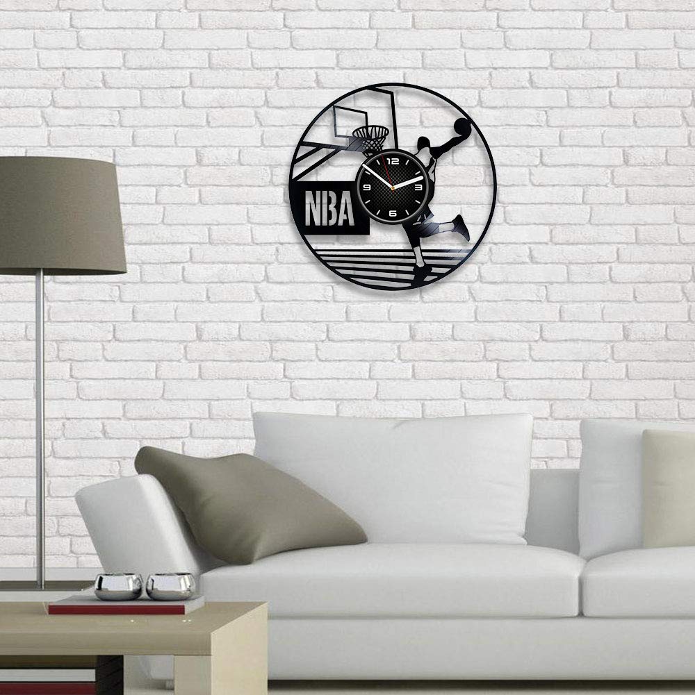 Amazon.co.jp: DecorStudioUA NBA 壁掛け時計 ラガー スポーツギフト