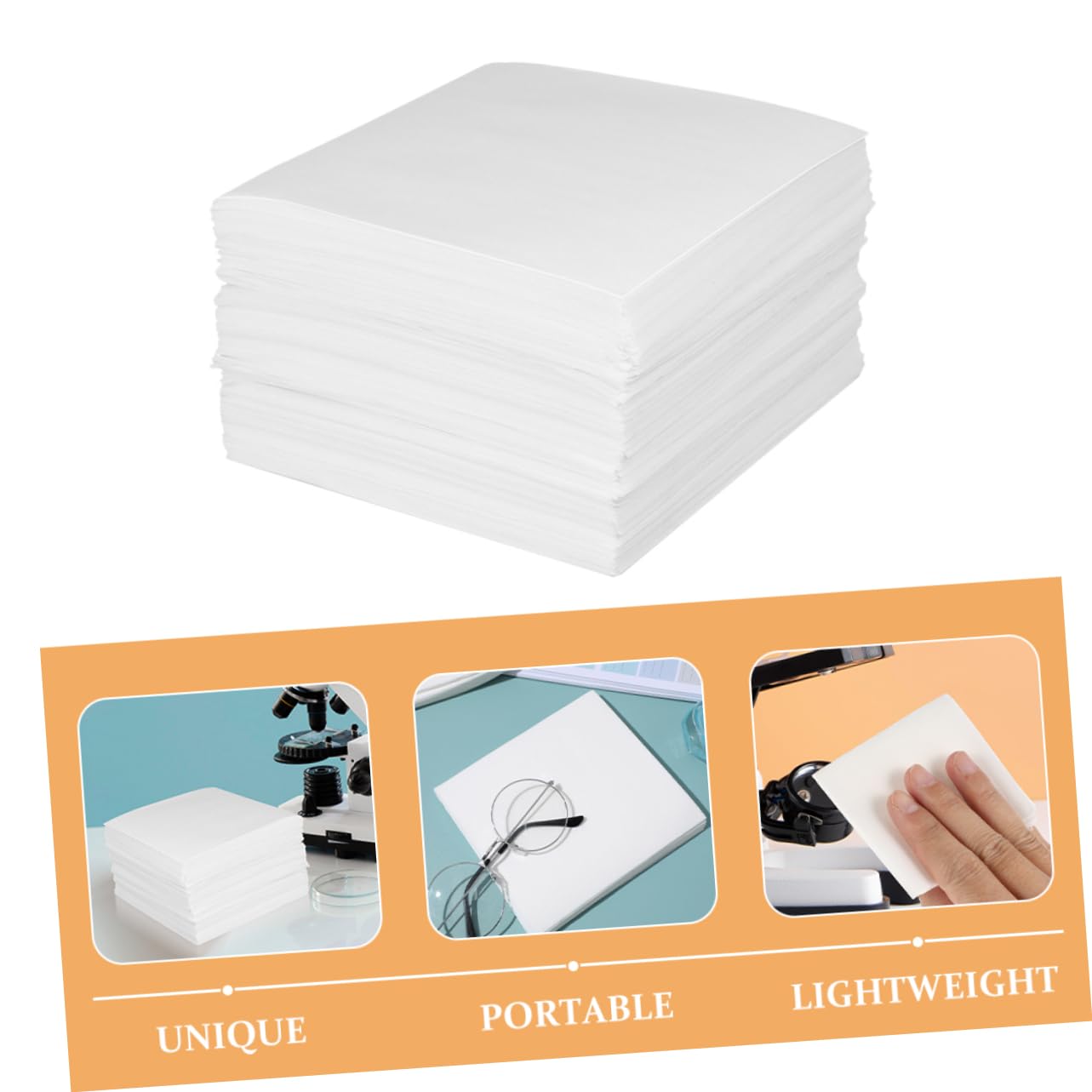 Sosoport 1200 pièces Lingettes pour Nettoyage Lentilles Écrans et Appareils Électroniques Antistatiques Format Lot Vrac pour Optique et Écrans