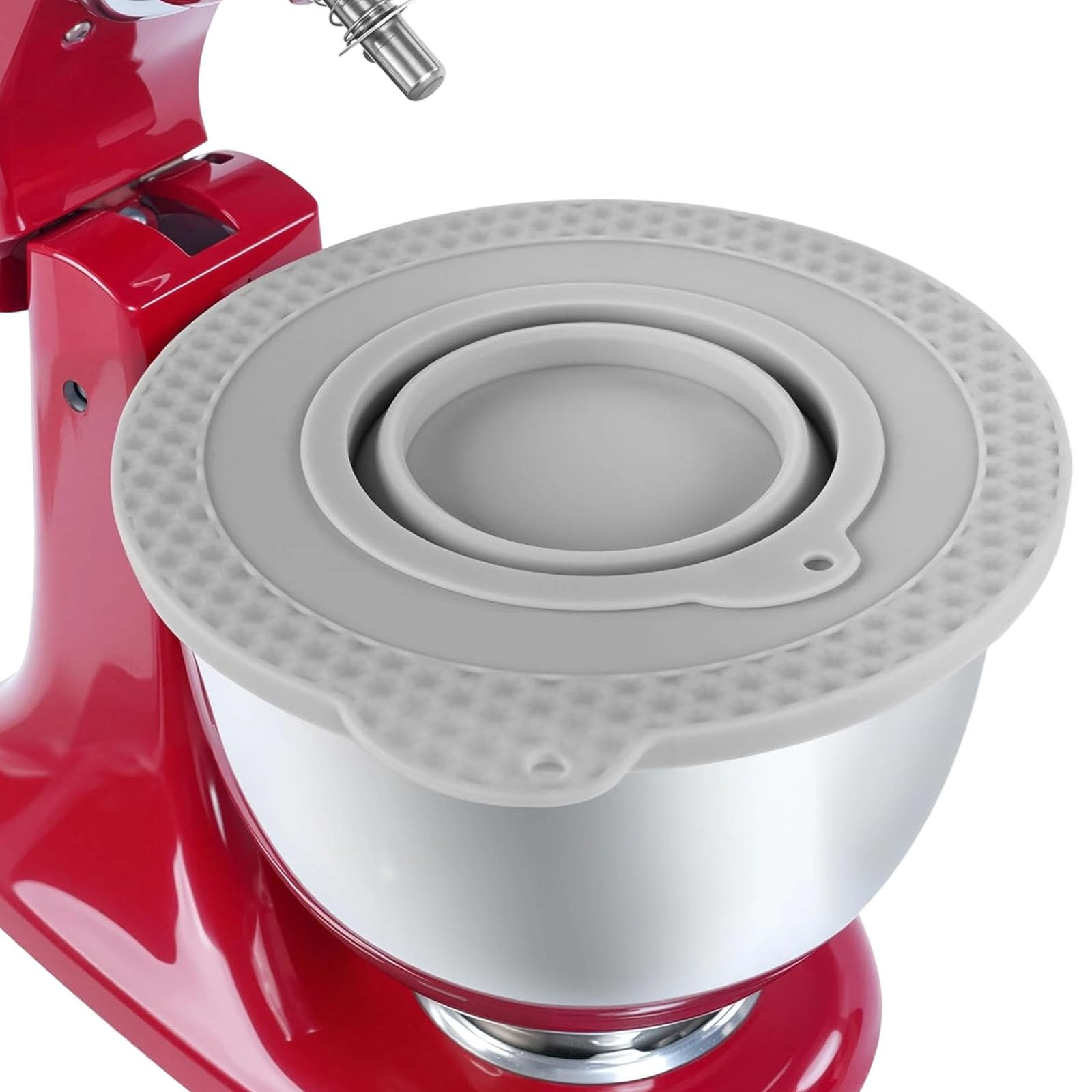 hogtnd Food Grade Silicone Mixer Bowl Cover, Leak Proof Lid for 4.5-5 Quart Mixer with Tilt, Space Saver, Dishwasher Safe, Stand Mixer Lid